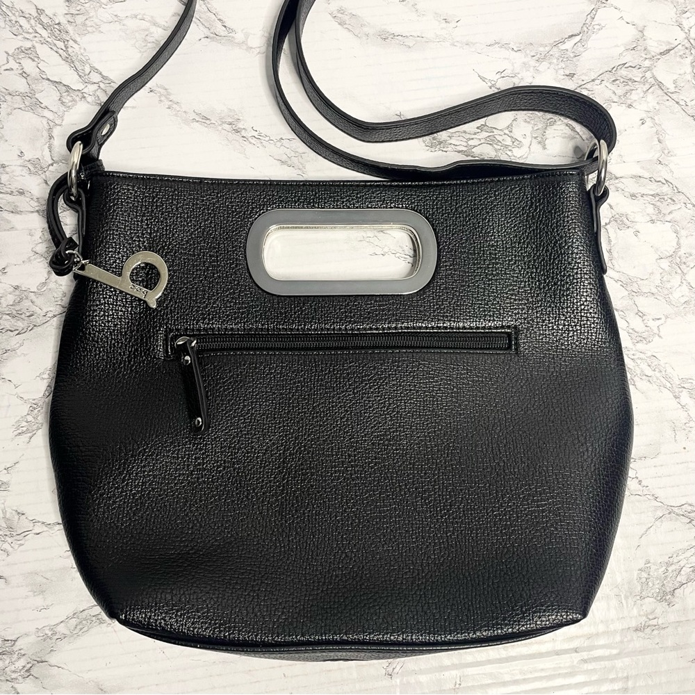 🌸B.O.C* Black Faux Leather Crossbody Bag